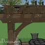 12' x 12' Cedar Pergola - Stone Columns