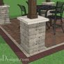 12' x 12' Cedar Pergola - Stone Columns
