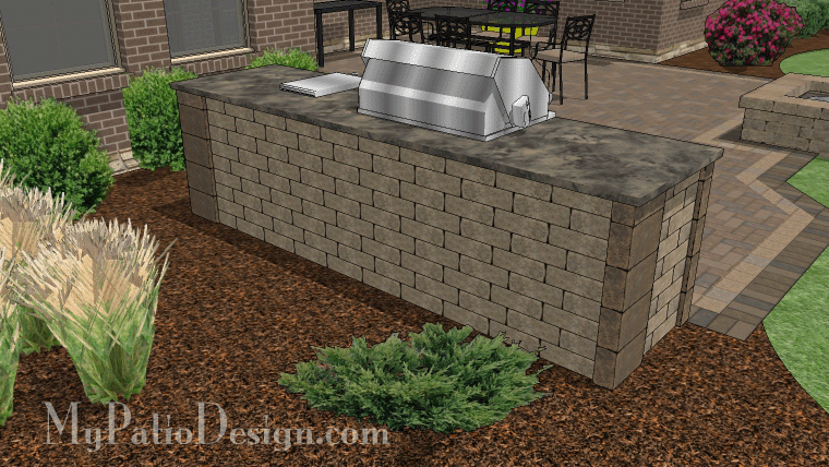 Outdoor Kitchen B13436-Brnr - Heritage Collection